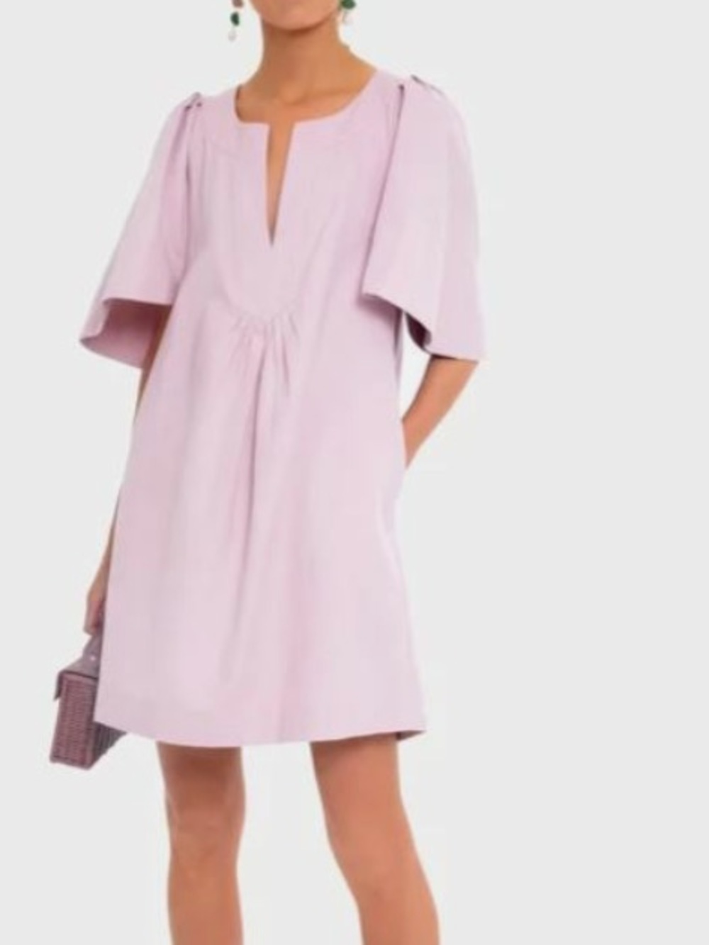 Pomander Place Dress Tuckernuck Orchid Pink Finley Flutter Sleeve XL cotton